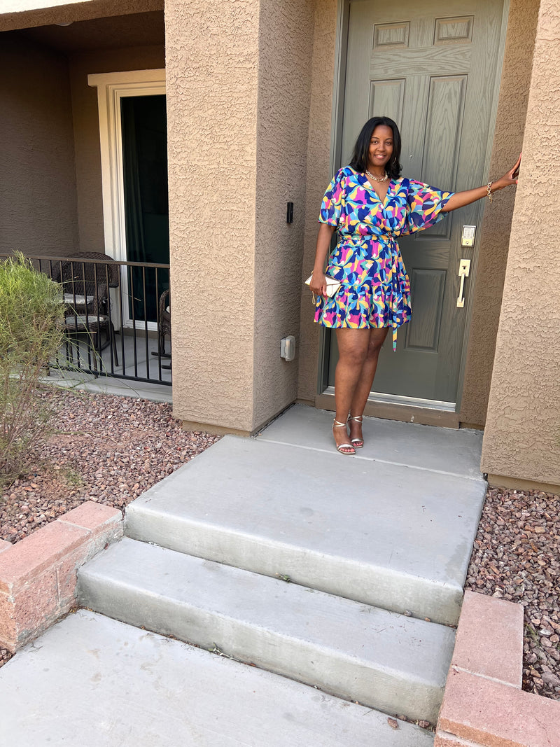 Confetti Vibes Wrap Dress