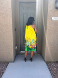 Tropical Sunshine Halter Dress