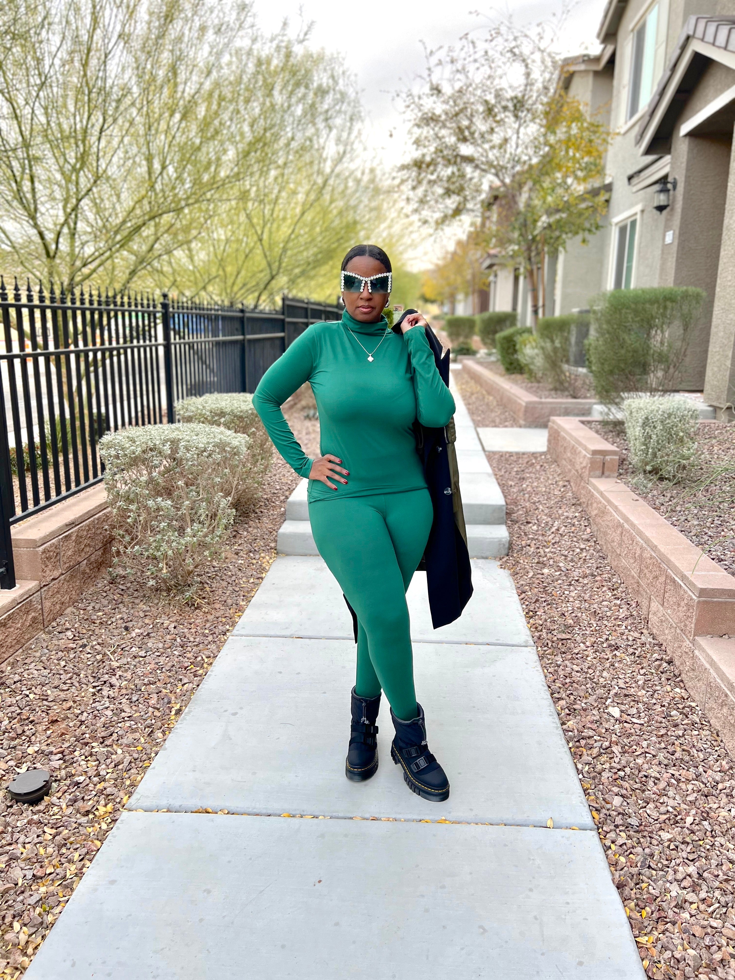 Emerald Fitted Two-Piece Set