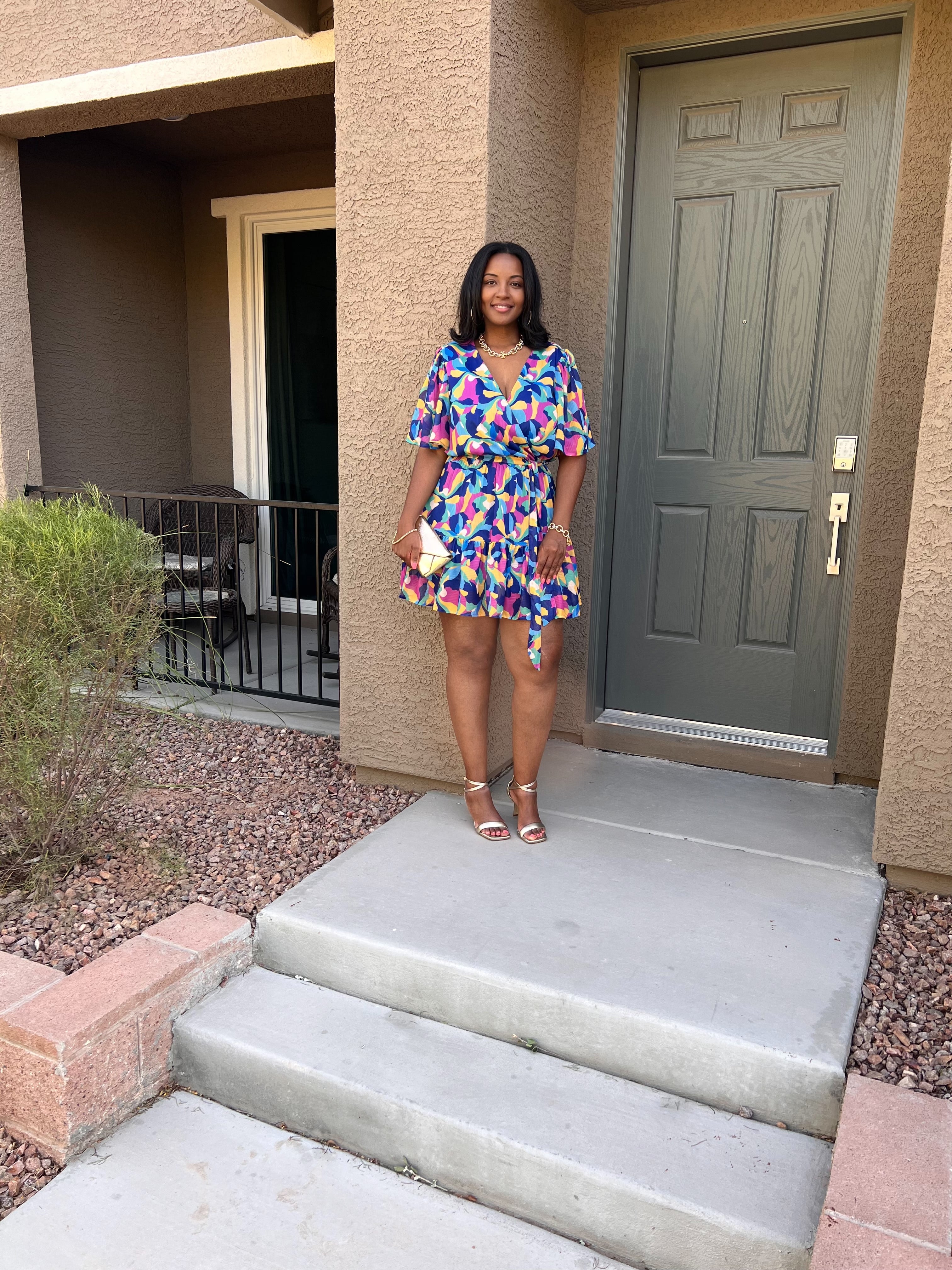 Confetti Vibes Wrap Dress