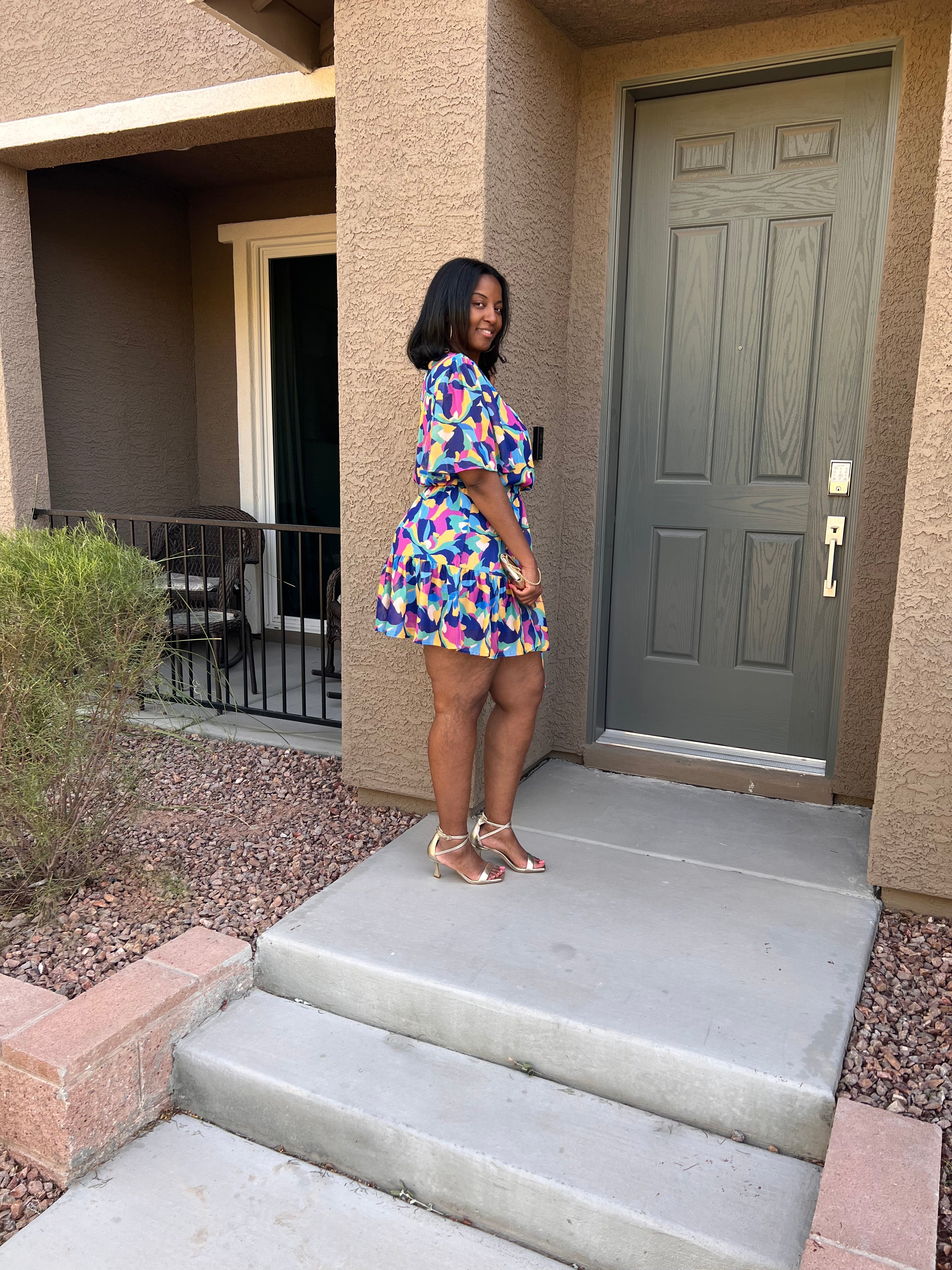 Confetti Vibes Wrap Dress