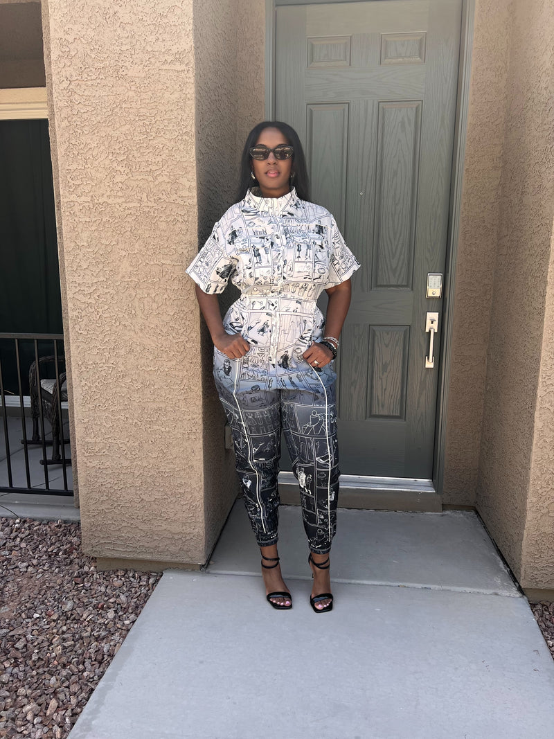 City Sketch Printed JumpsuitI