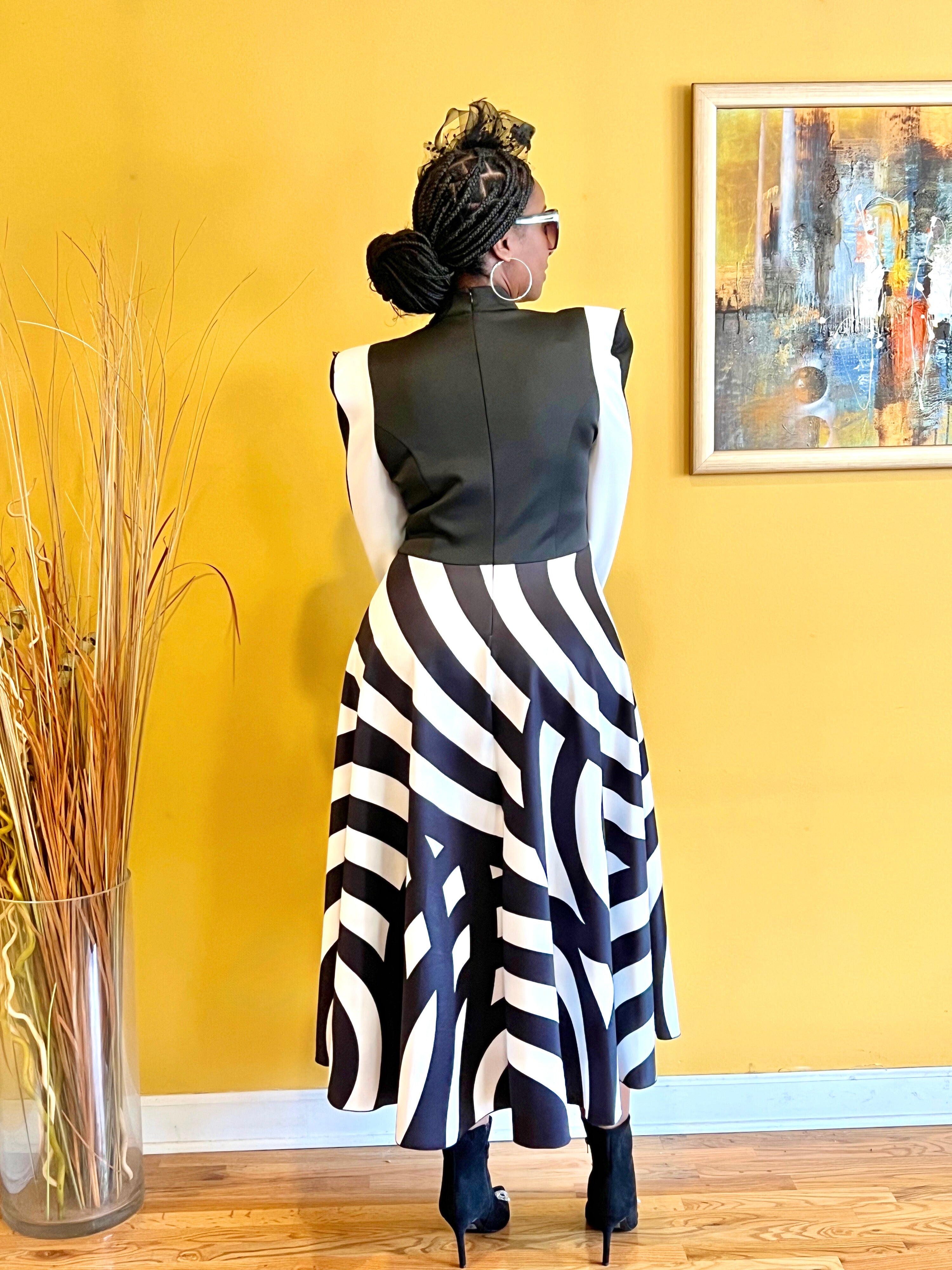 Geometric Elegance Dress