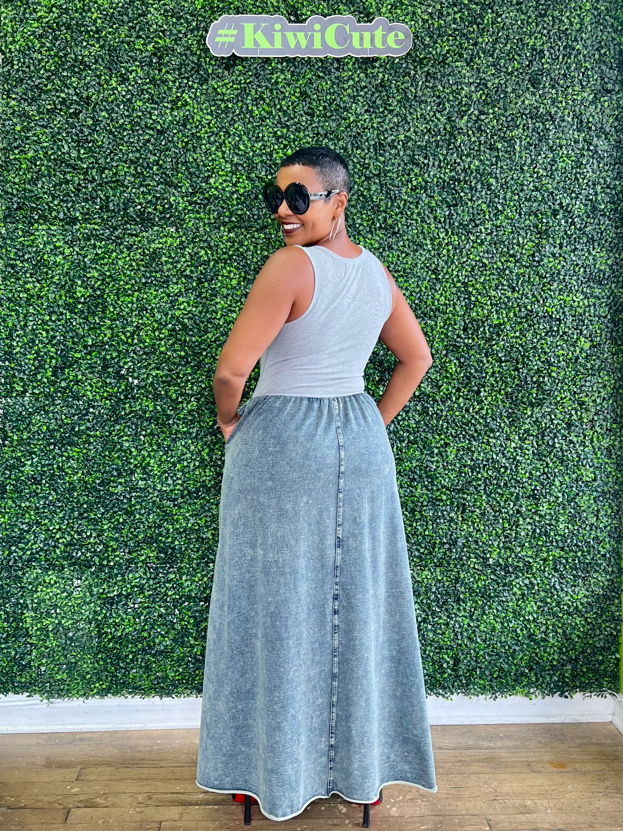 Distressed Denim Dress