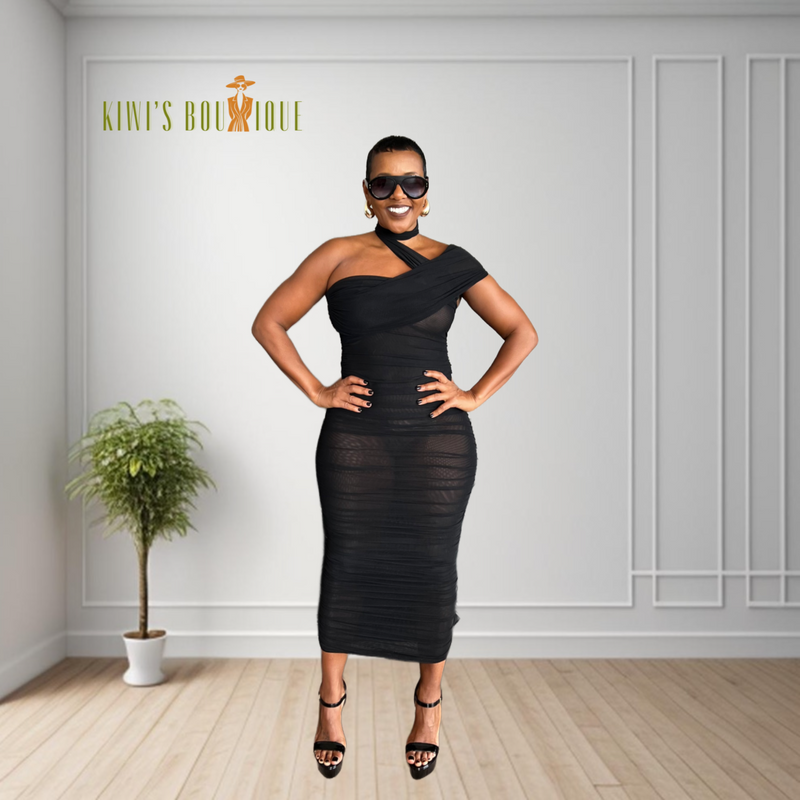 Crisscross Noir Dress