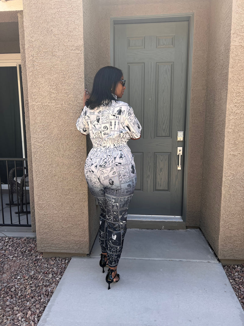 City Sketch Printed JumpsuitI