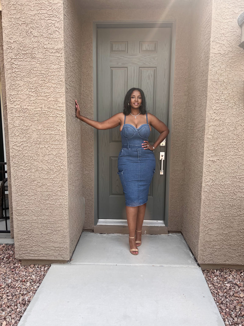 Denim Diva Bustier Dress