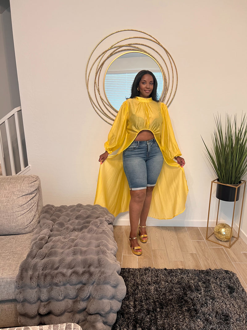 Golden Glow Drama Top