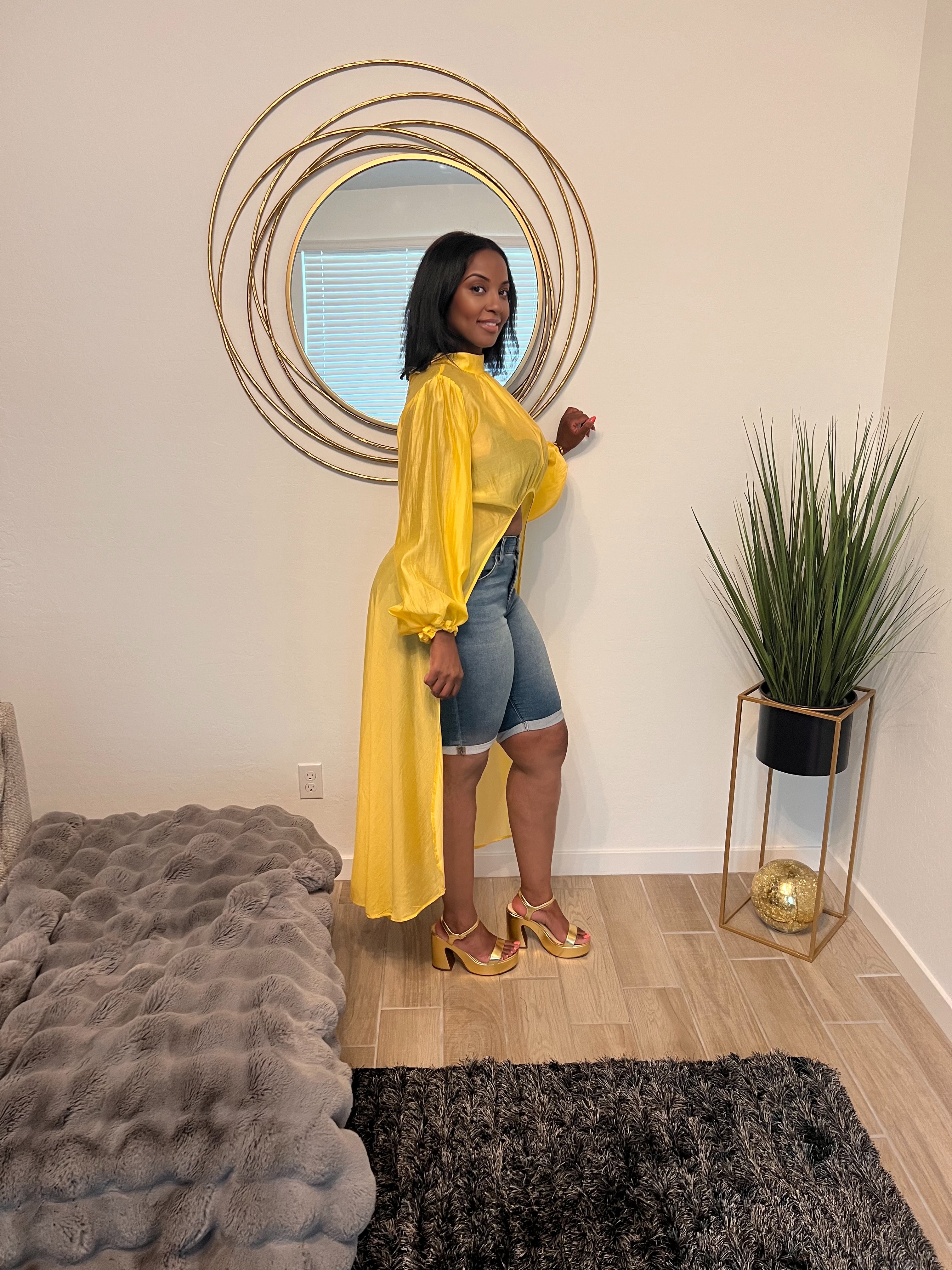 Golden Glow Drama Top