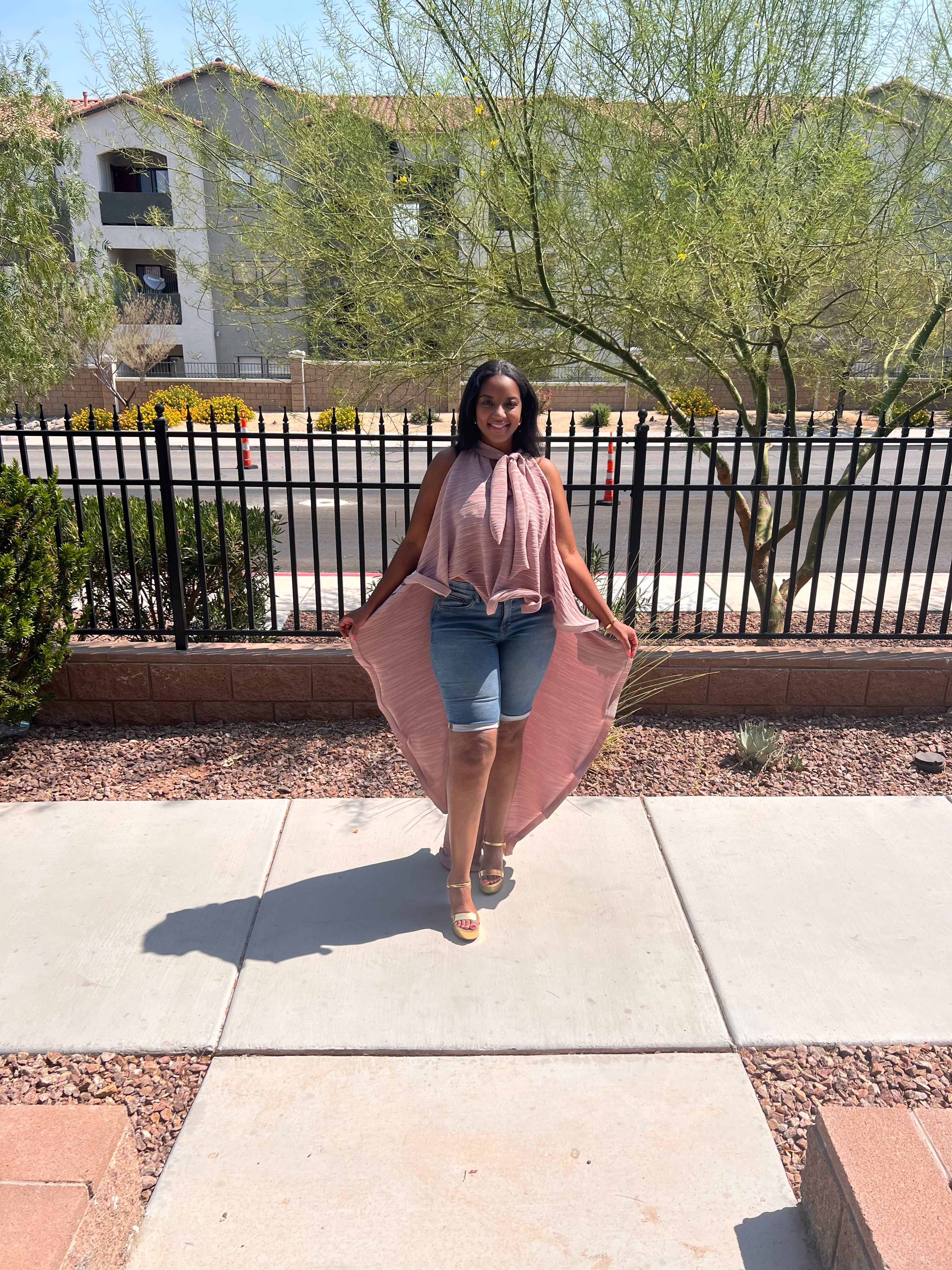 Blush Drama High-Low Top