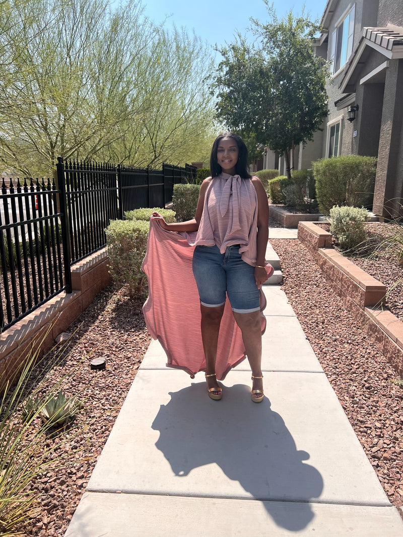 Blush Drama High-Low Top