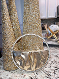 Golden Rhinestone Clutch