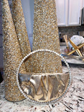 Golden Rhinestone Clutch