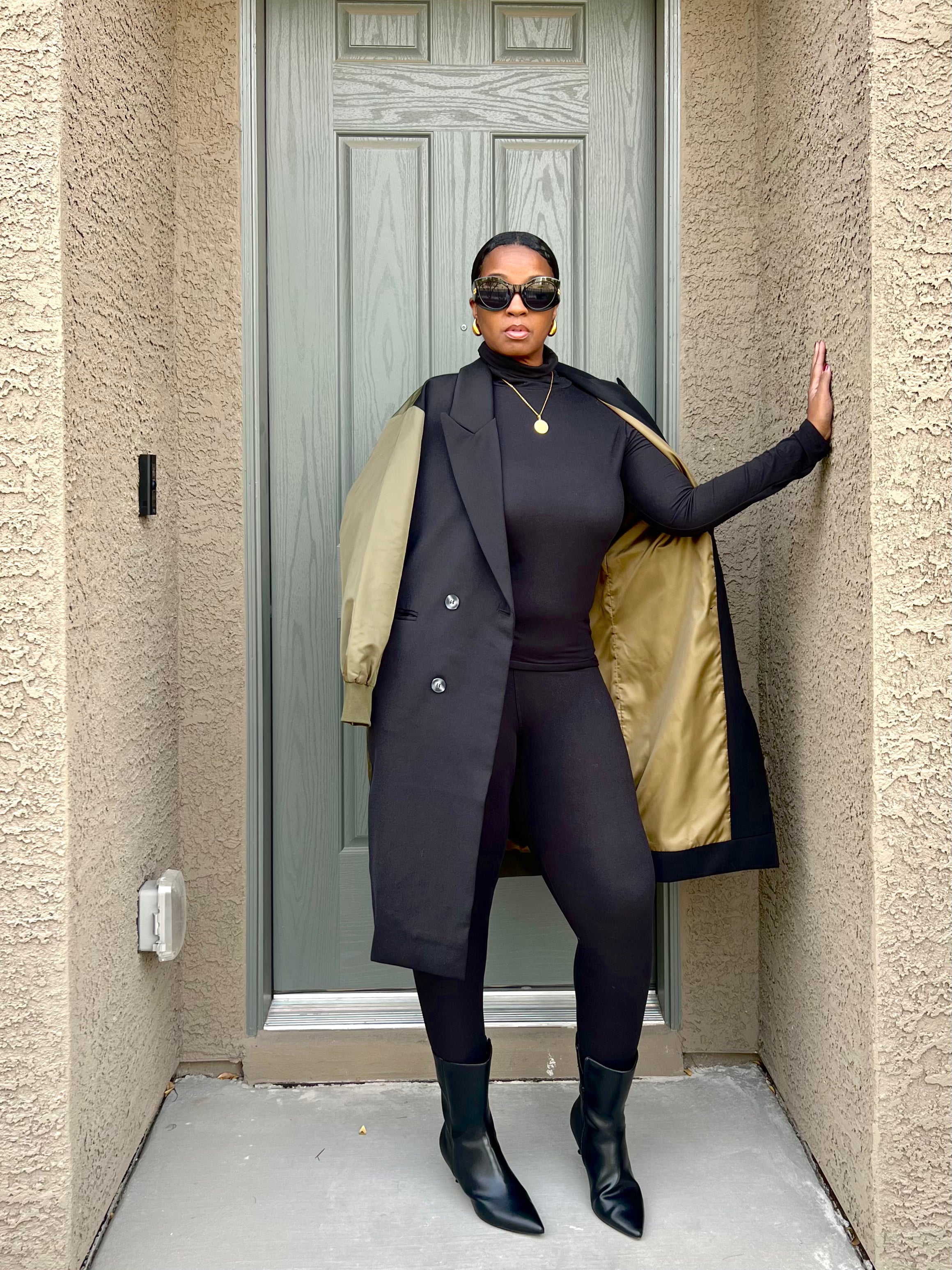 Black Fitted Two-Piece Set