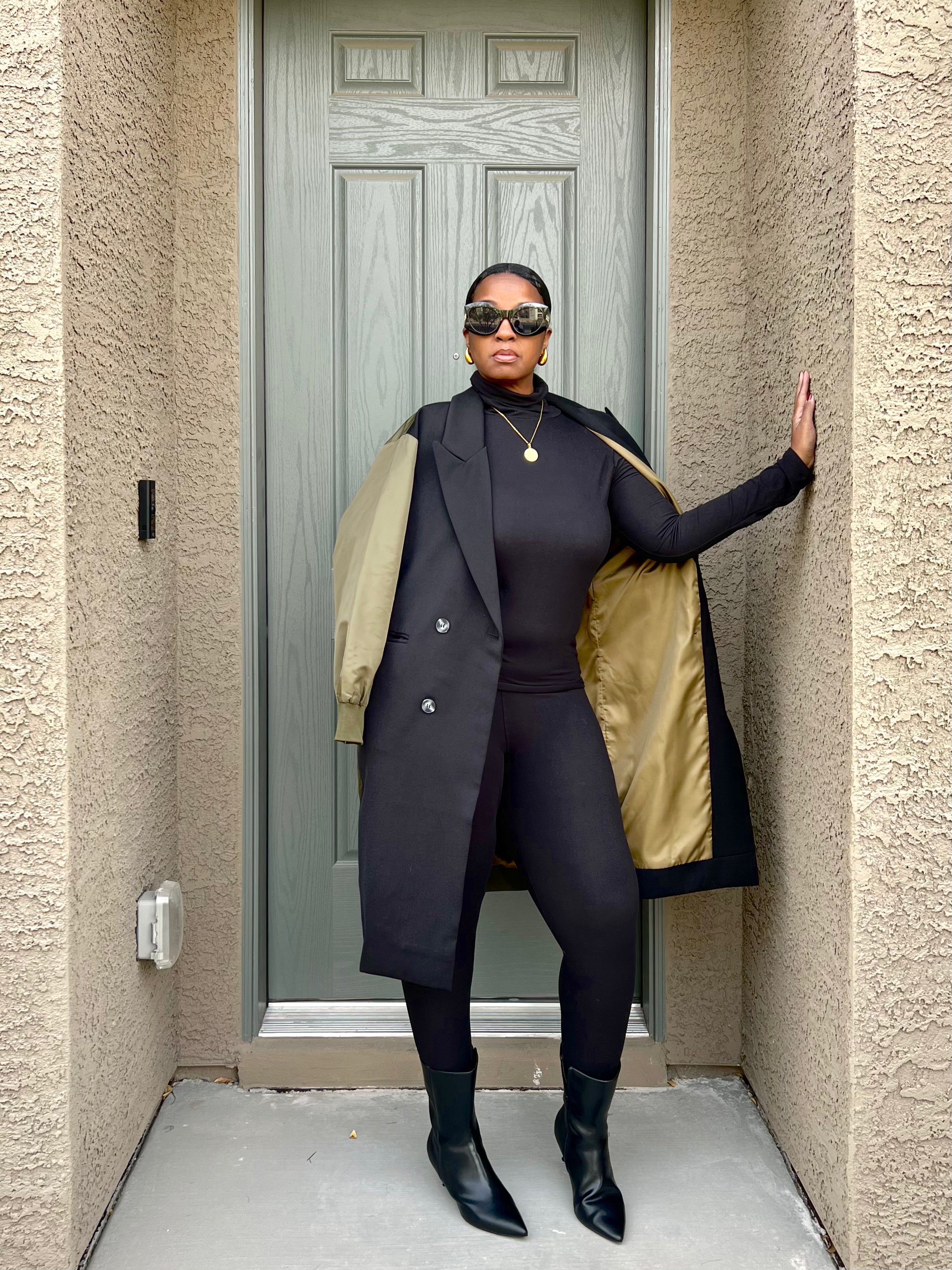 Black Fitted Two-Piece Set