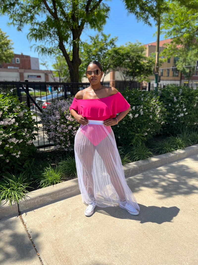 FLIRTY RUFFLE BODYSUIT (PINK)