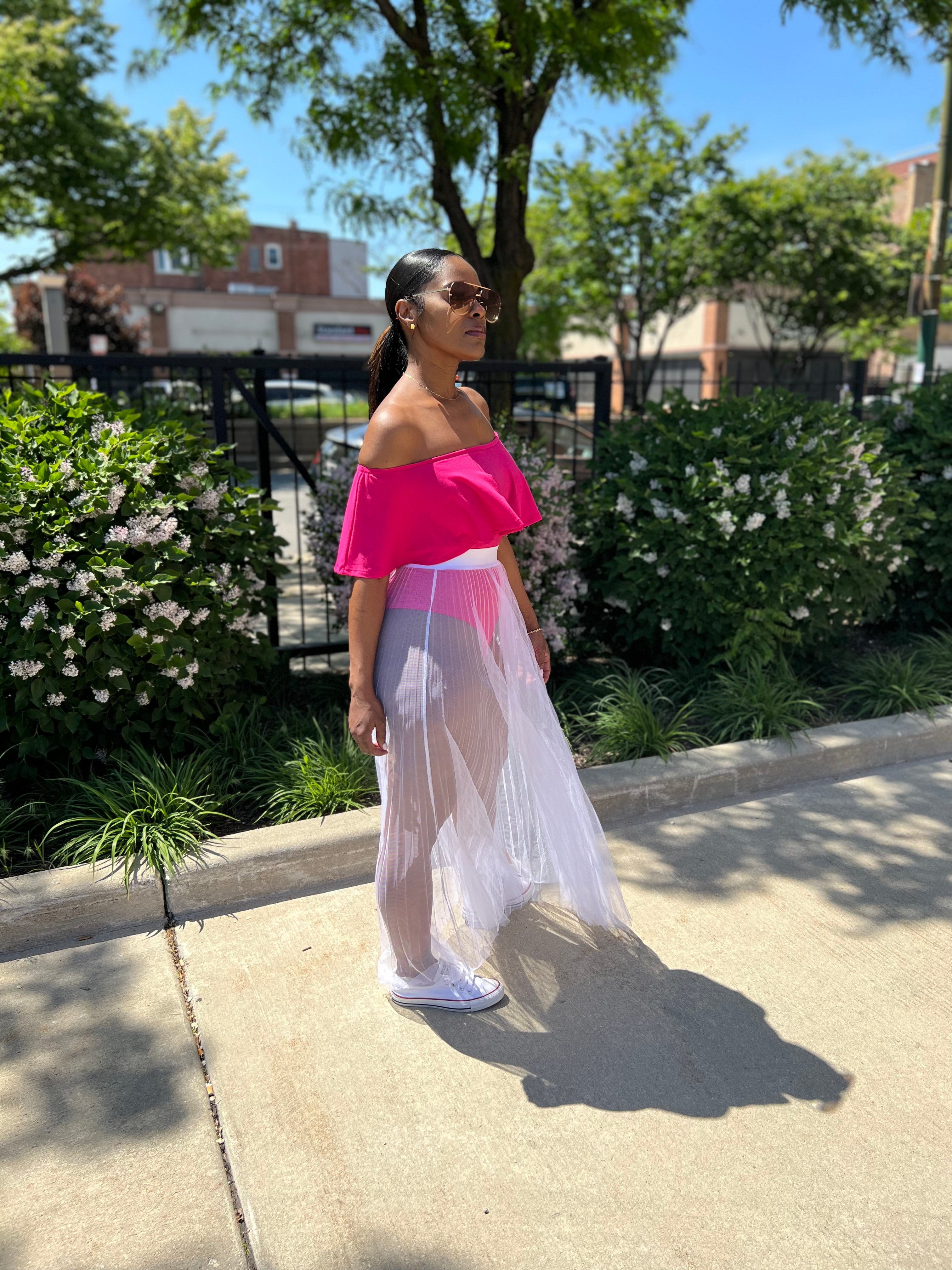 FLIRTY RUFFLE BODYSUIT (PINK)