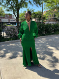 DRAMATIC ELEGANCE DRESS (GREEN)