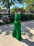 DRAMATIC ELEGANCE DRESS (GREEN)