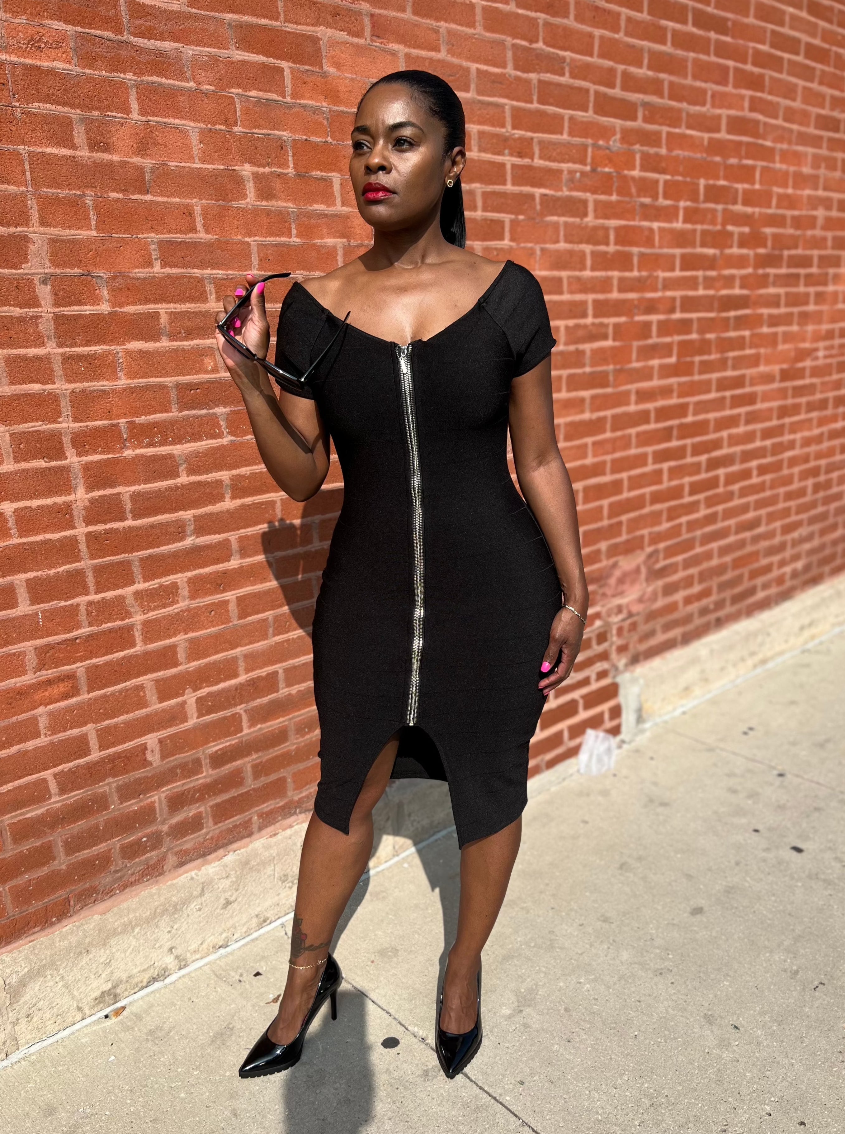 ZIP ME UP MIDI (BLACK)