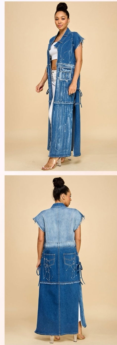 Bold Moves Denim Duster