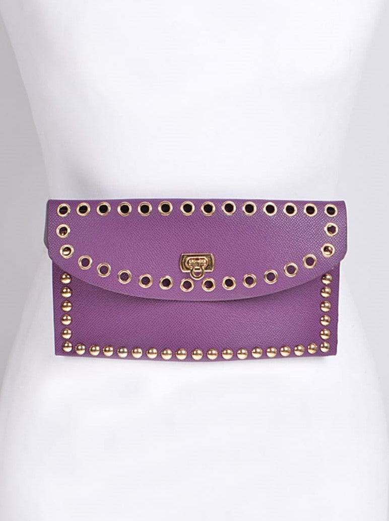 EDGY ELEGANCE FANNY PACK (PURPLE)