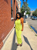 Vibrant Lime-Green Jumpsuit