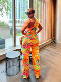 Tropical One-shoulder Jumpsuit