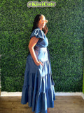 Royal Denim Dress