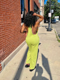 Vibrant Lime-Green Jumpsuit