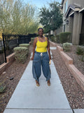 Urban Flow Draped Denim Pants