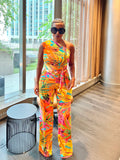 Tropical One-shoulder Jumpsuit