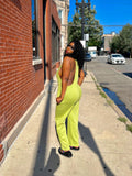 Vibrant Lime-Green Jumpsuit