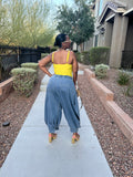 Urban Flow Draped Denim Pants