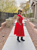 Diva Off-Shoulder Dress (Red)