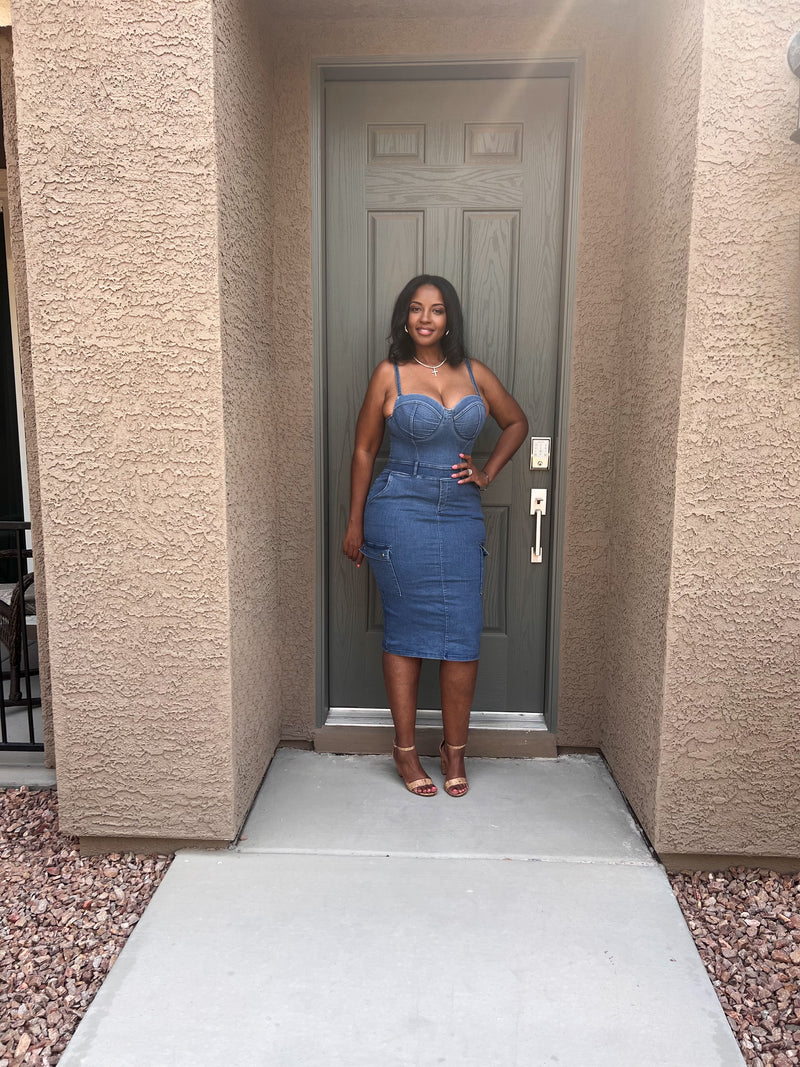 Denim Diva Bustier Dress