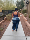 Denim Dreams Patchwork Maxi Skirt