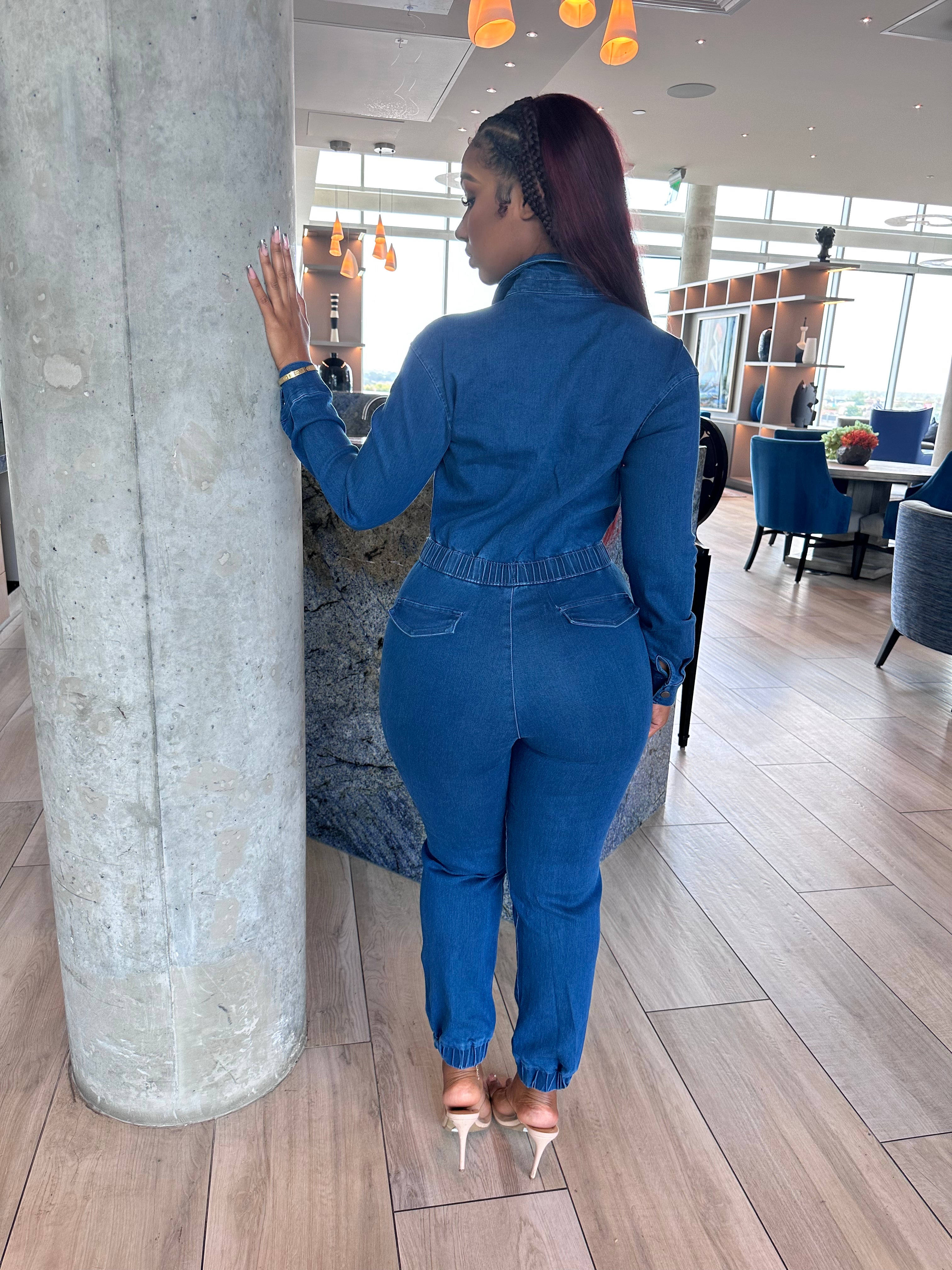 DECKED OUT IN DENIM JUMPSUIT