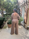 Earthy off-shoulder Jumpsuit