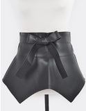 FAUX LEATHER SKIRT BELT (BLACK)