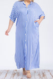 Seaside Stripe Shirt Dress