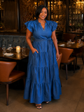 Royal Denim Dress