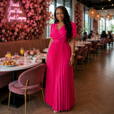 Brunch in Bloom Pleated Maxi Dress