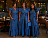 Royal Denim Dress