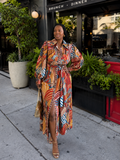 Abstract Multi-Color Dress