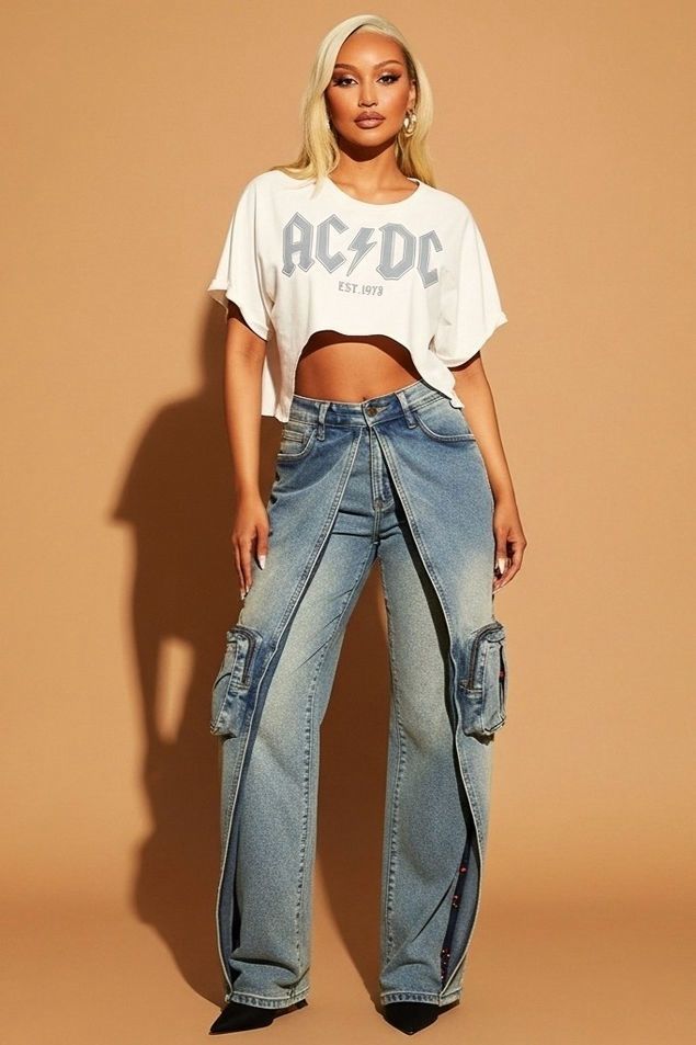 Rockstar Revival Cargo Denim